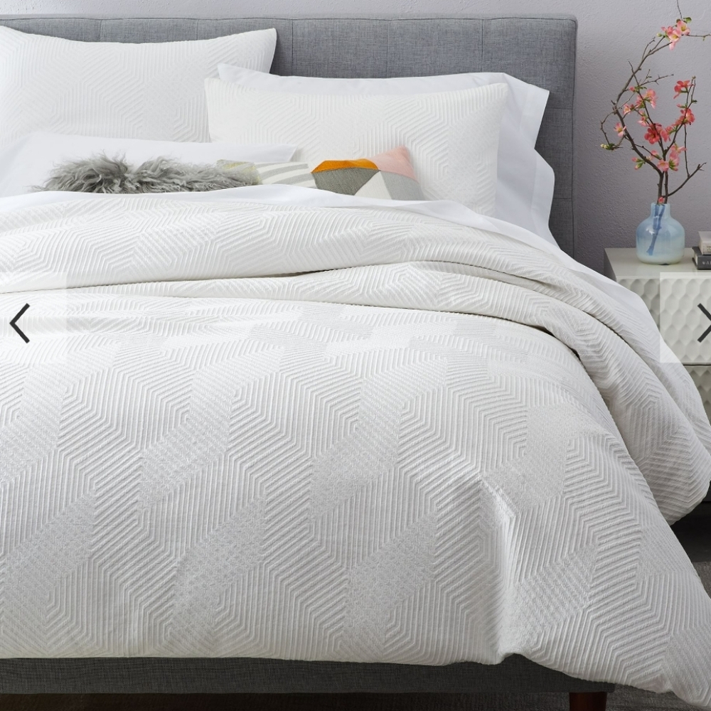 WEST ELM Modern Geo King Duvet Cover